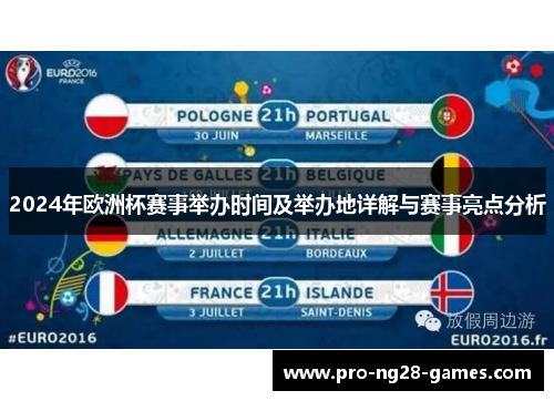 2024年欧洲杯赛事举办时间及举办地详解与赛事亮点分析